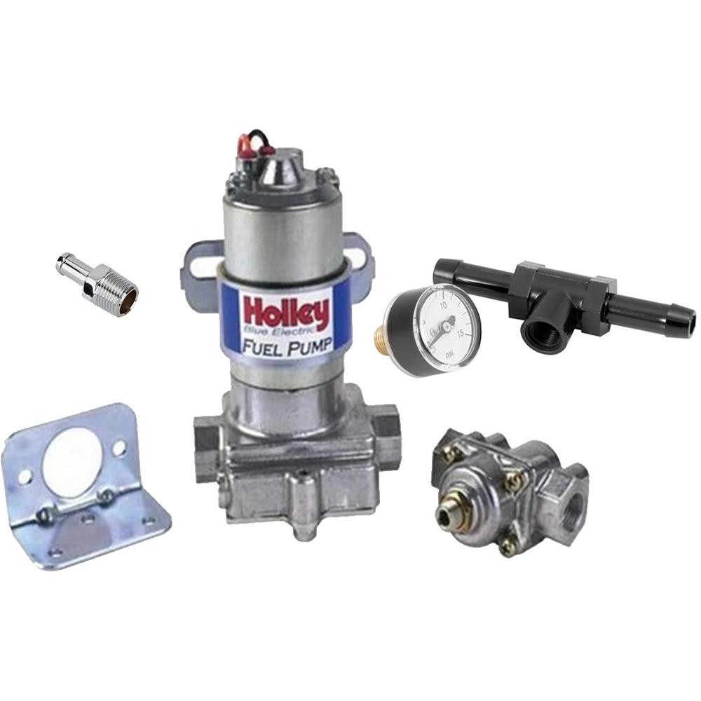 Aluminum Adjustable Auto Car Fuel Pressure Regulator Gauge Fitting Kit Blue Aluminum Adjustable Auto Car Fuel Pressure Regulator Gauge Fitting Kit Blue